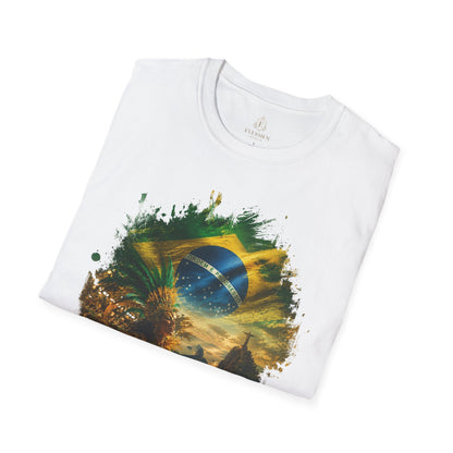Brazil Football Carnival Flag T-Shirt Seleção Soccer Streetwear Tee