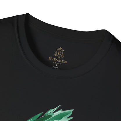 Saudi Arabia Football Flag Splatter T-Shirt Abstract Green Falcon Soccer Tee