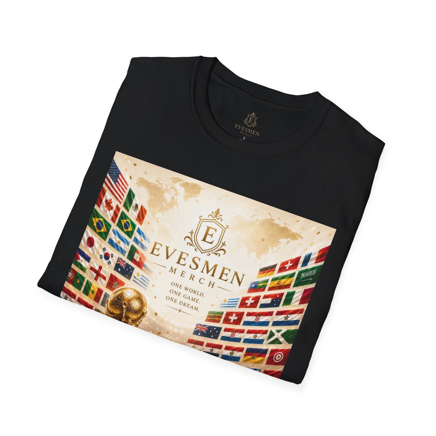 Global Football Flags Graphic Tee 2026 Soccer World Championship Commemorative T-Shirt