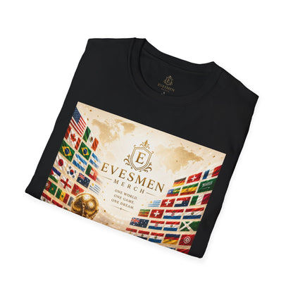 Global Football Flags Graphic Tee 2026 Soccer World Championship Commemorative T-Shirt