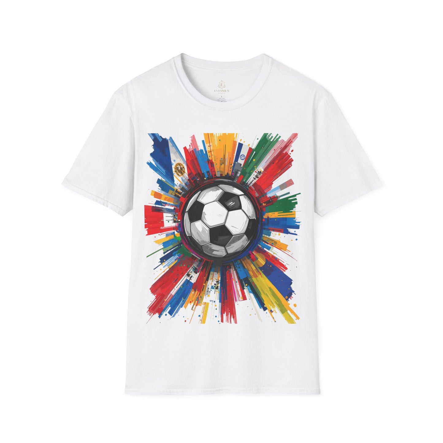 Soccer Splash Graphic T-Shirt — Colorful Match Day Football Tee