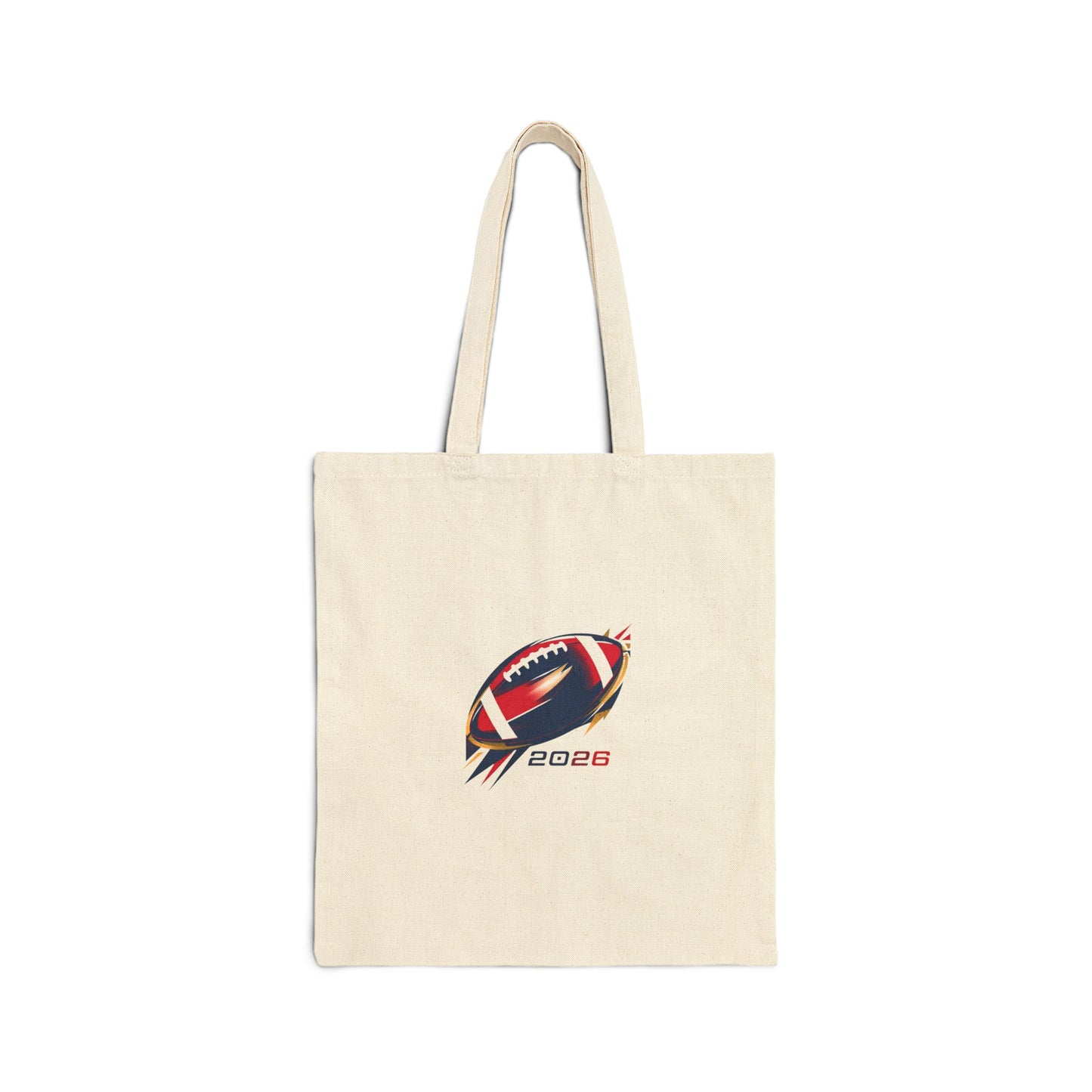 Football Big Game 2026 Tote Bag – Canvas Game Day Grocery Tote