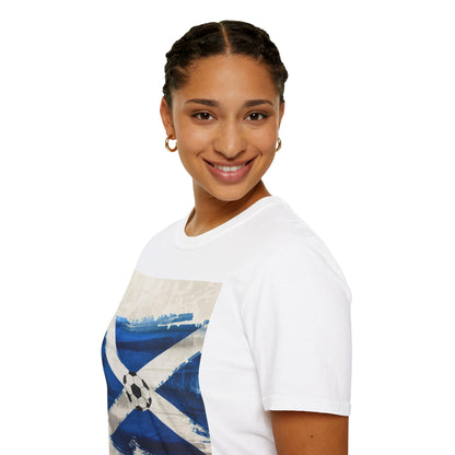 Scotland Flag Soccer T‑Shirt — Vintage St Andrews Football Tee