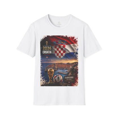 Croatia Football Flag Dubrovnik T‑Shirt Vatreni Soccer Pearl of the Adriatic Tee