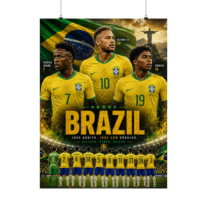 Brazil Soccer Seleção Commemorative Wall Art Poster