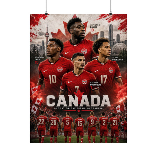 Canada Soccer "One Nation. One Dream." Commemorative Wall Art Poster