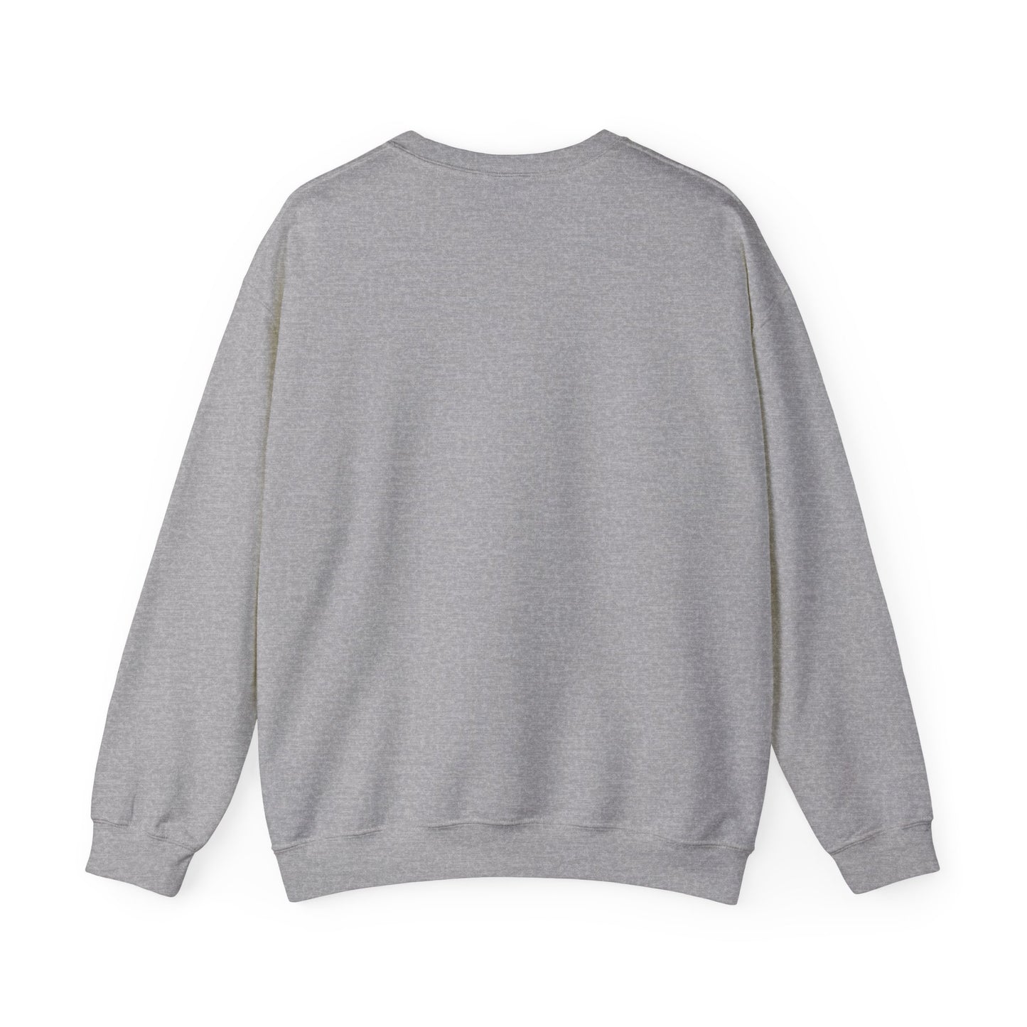 Gray sweatshirt back side on a white background