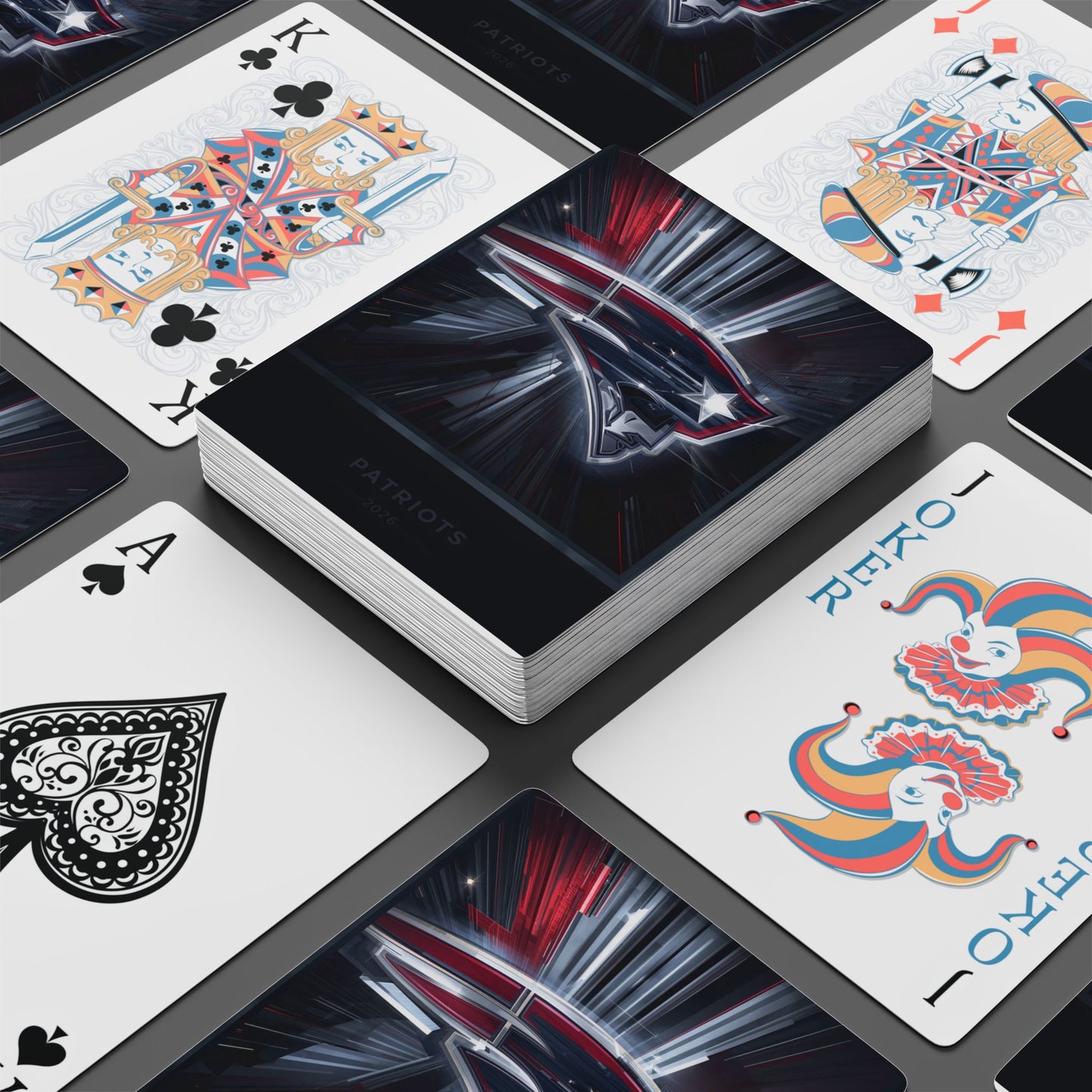 The Big Game Poker Playing Cards — Patriots Logo Deck