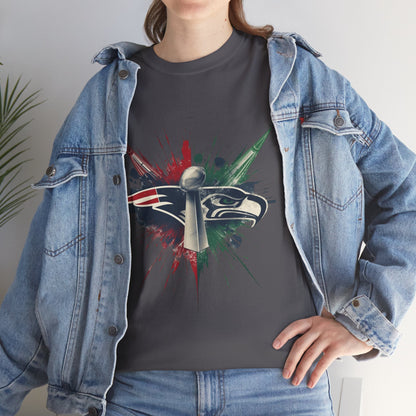 Legendary Championship Matchup Splatter Logo T‑Shirt Football Big Game 2026
