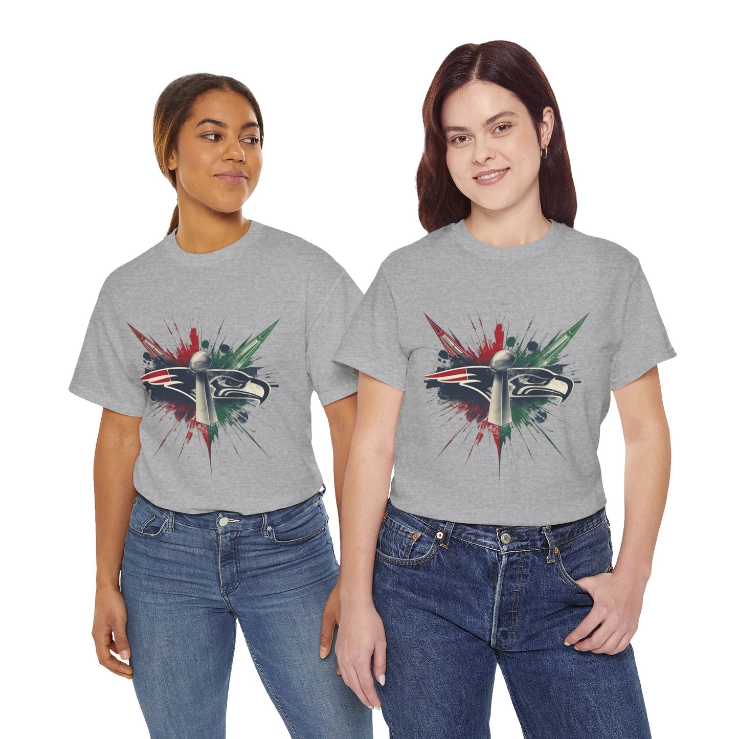 Legendary Championship Matchup Splatter Logo T‑Shirt Football Big Game 2026