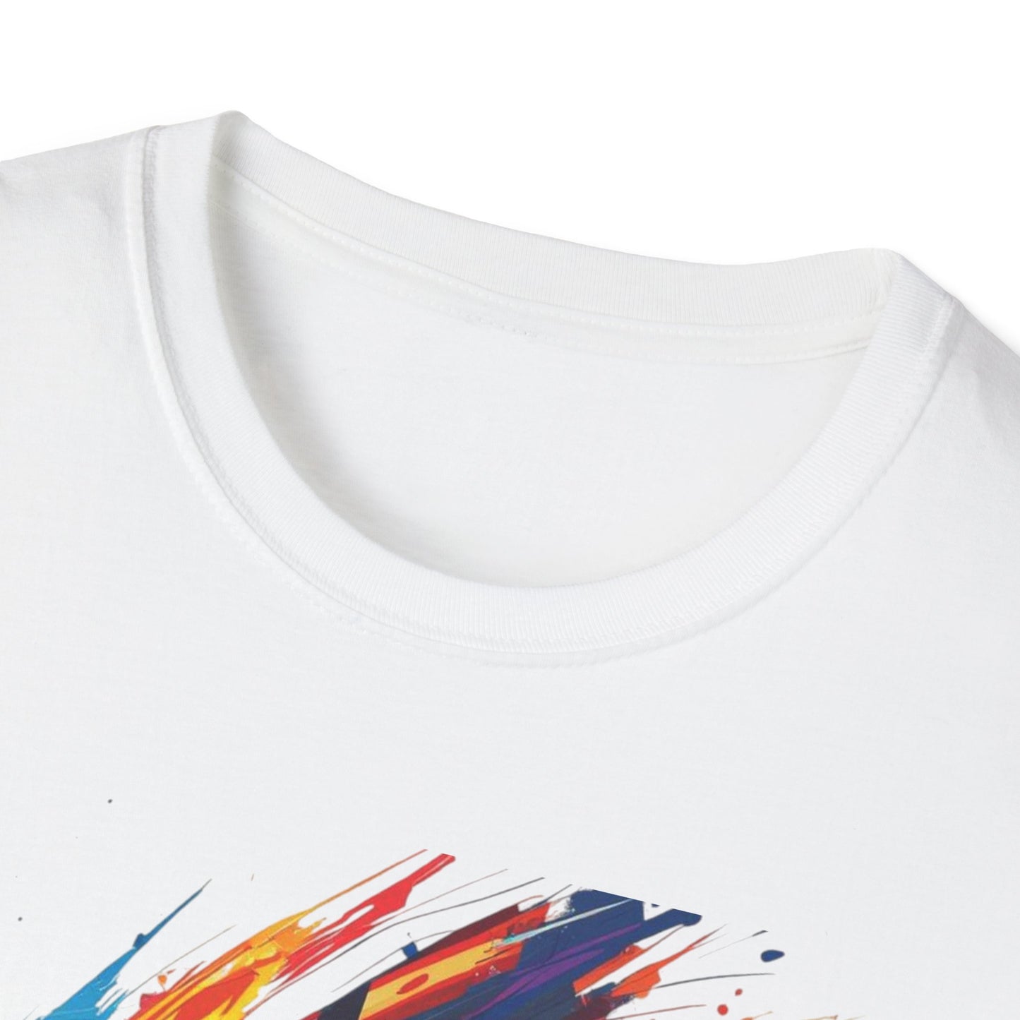 Color Splash Soccer Match Day T-Shirt — Vibrant Swirl Tee