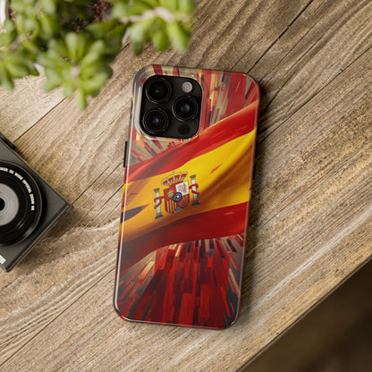 Spanish Flag Tough Phone Case — Shockproof Protective Case with Spain Crest