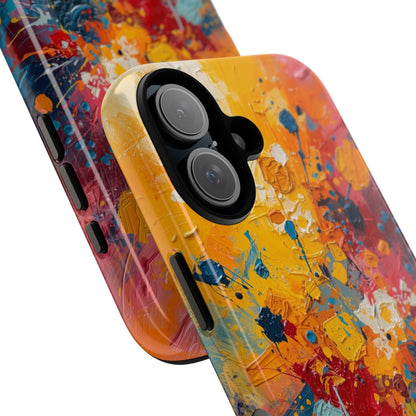 Abstract Color Splash Phone Case — Vibrant Paint Splatter Protective Cover