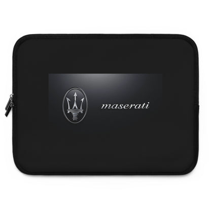 Black Maserati branded pouch on a white background