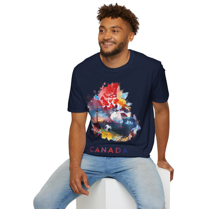 Canada Soccer Match Day T-Shirt — Colorful Canadian Landmarks Tee