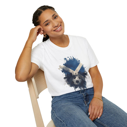 Scotland Football Flag Abstract Saltire Tee Tartan Army Soccer T-Shirt