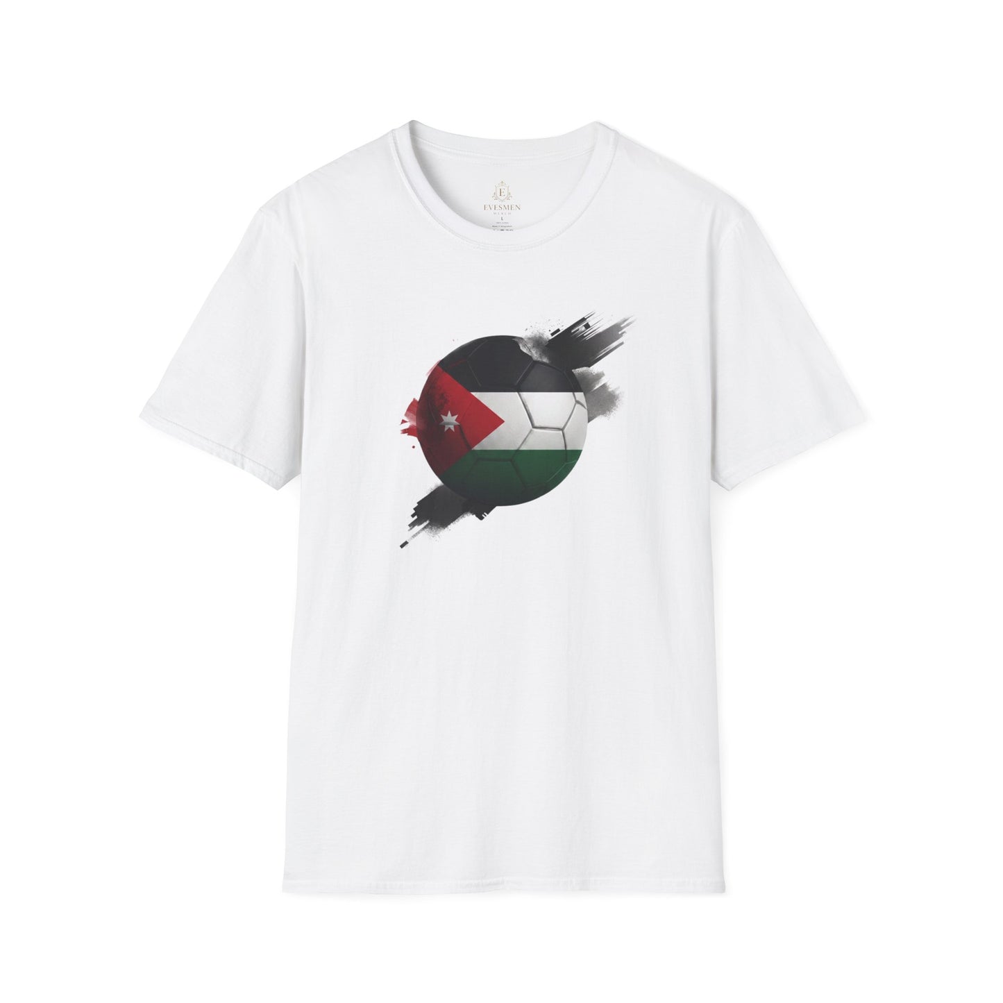 Jordan Football Flag Graphic T-Shirt Abstract Al-Nashama Soccer Tee