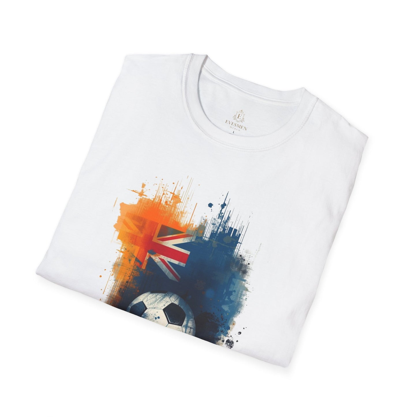 Australian Football Spirit Soccer Flag T-Shirt — Grunge Football Tee