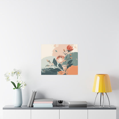 Floral Botanical Poster – Matte Horizontal Wall Print