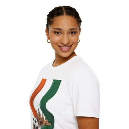 Ivory Coast Flag Football Pride T-shirt St. Paul's Cathedral Abidjan Graphic Tee
