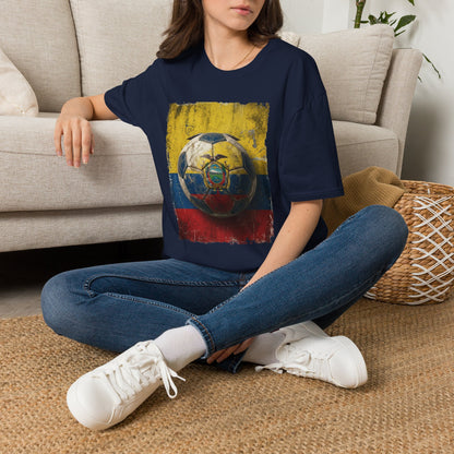 Ecuador Football Coat of Arms Grunge T-Shirt Vintage La Tri Soccer Tee