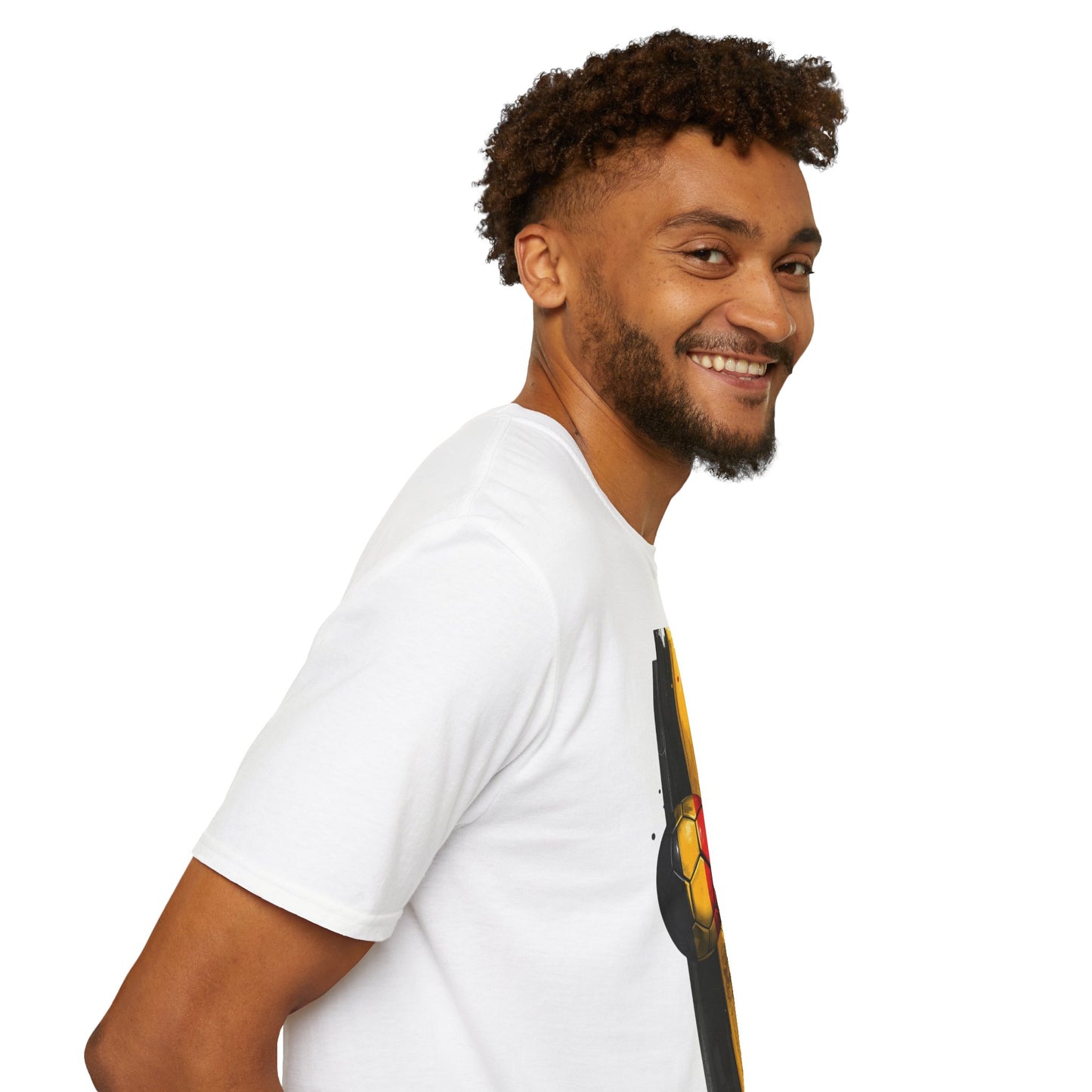 Belgium Football Flag Brushstroke Tee Red Devils Soccer Graphic T-Shirt