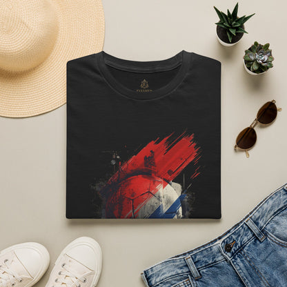 Netherlands Football Flag Abstract Splash T-Shirt Oranje Soccer Graphic Tee