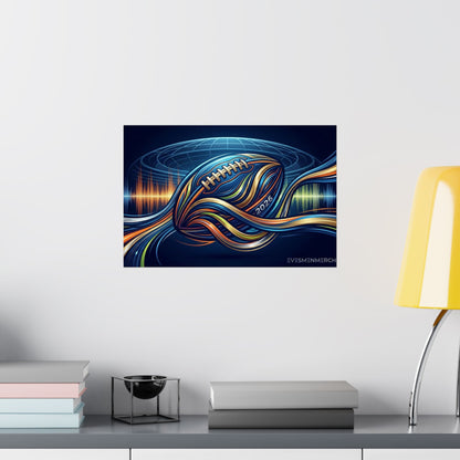 Big Game 2026 Football Matte Wall Poster | Modern Abstract Sports Art Print