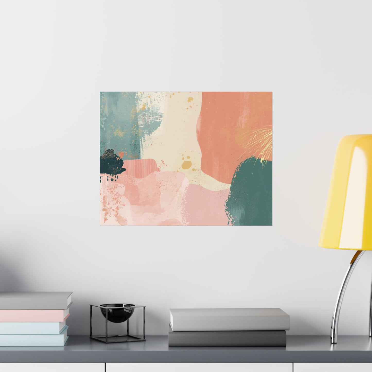 Pastel Abstract Landscape Poster | Matte Horizontal Wall Print