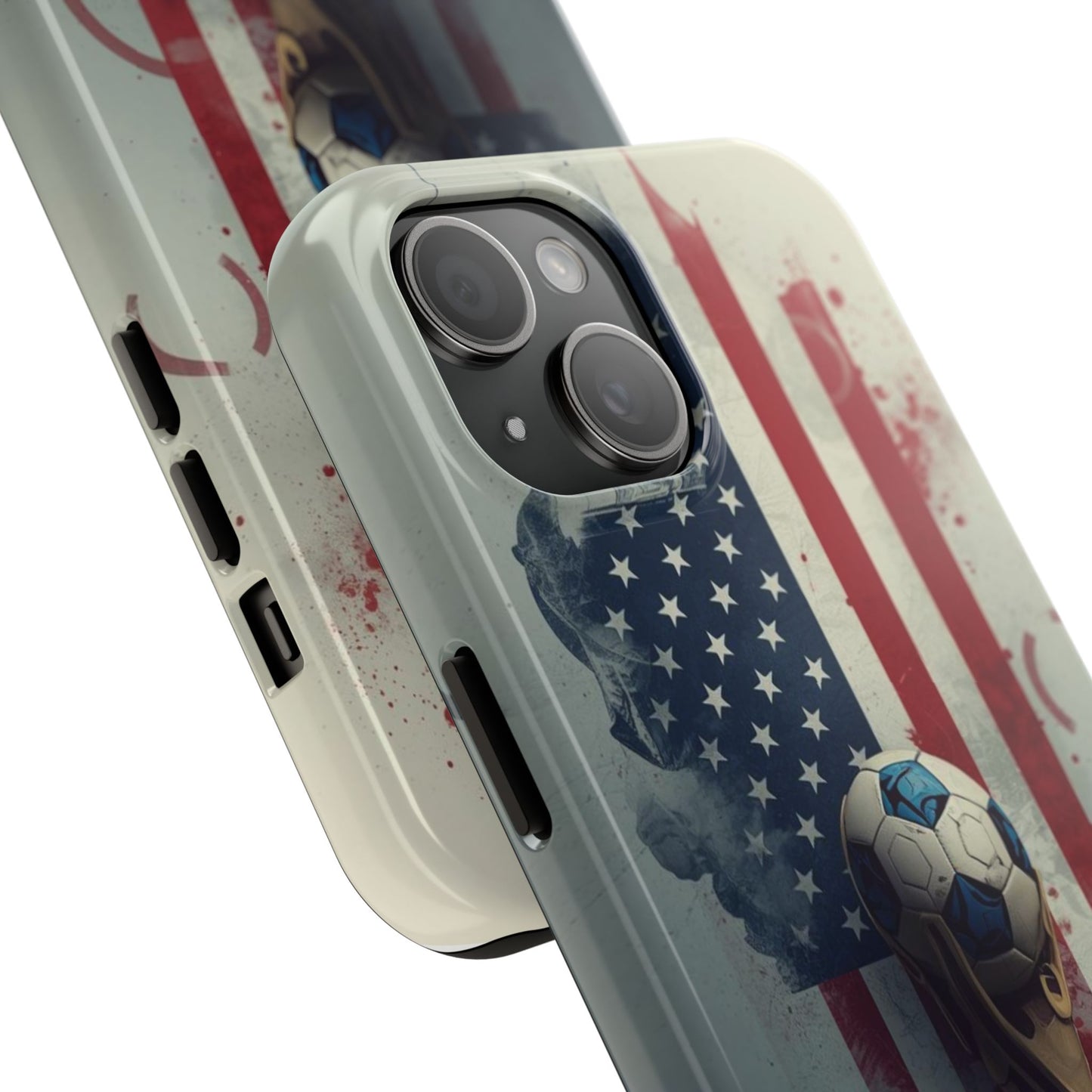 American Flag Soccer Ball Phone Protective Case Cover