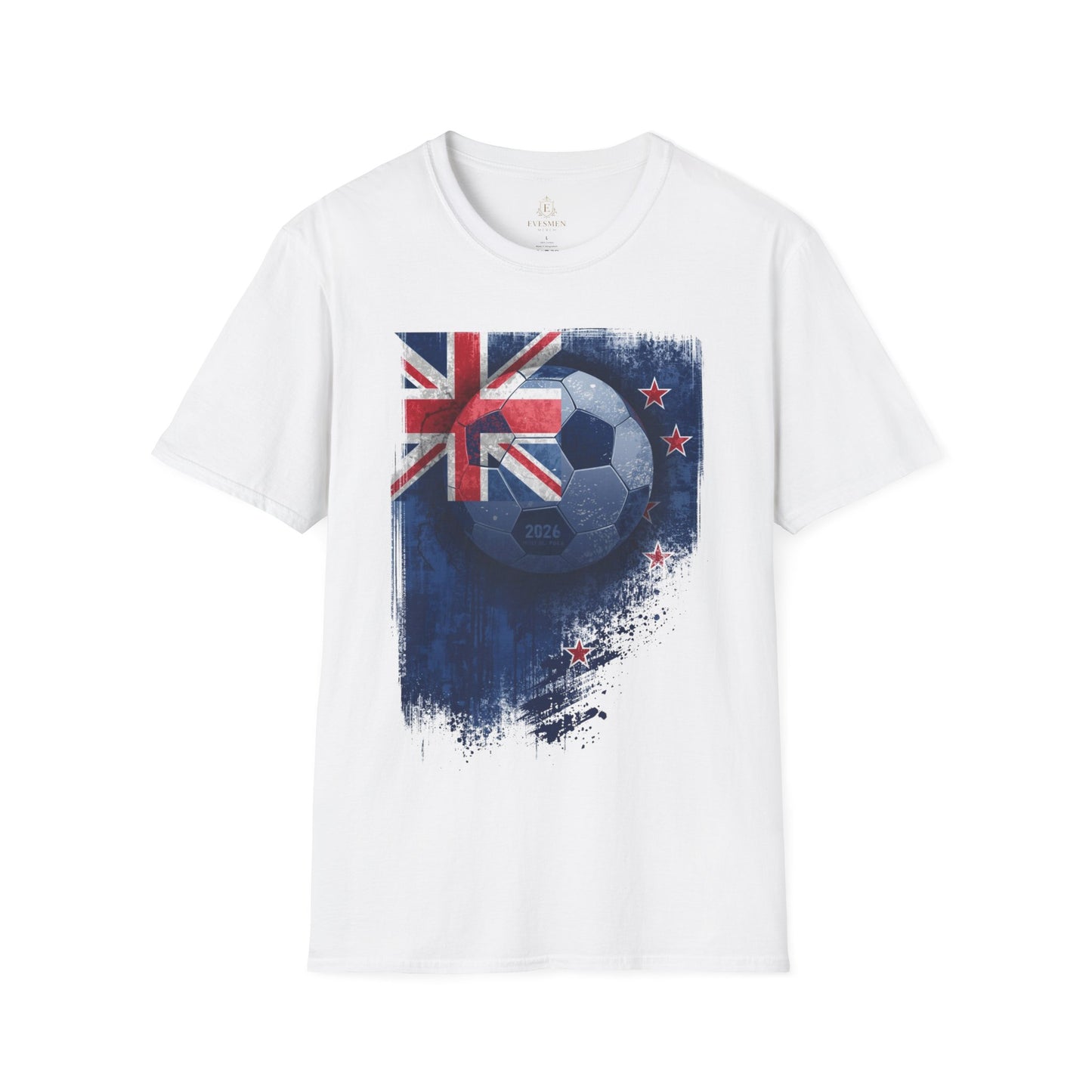 New Zealand Football Flag Grunge T-Shirt All Whites Soccer 2026 Graphic Tee