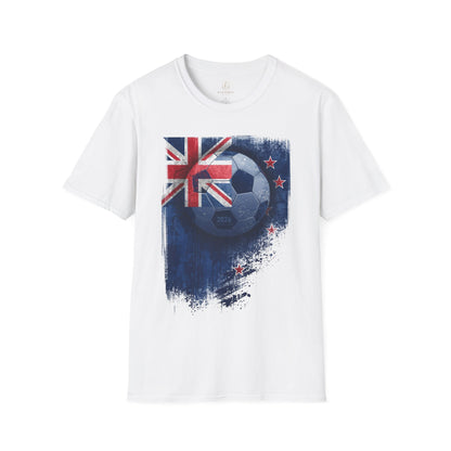 New Zealand Football Flag Grunge T-Shirt All Whites Soccer 2026 Graphic Tee