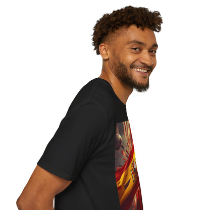 Spanish Flag Soccer T‑Shirt — Dynamic Spain Football Fan Tee