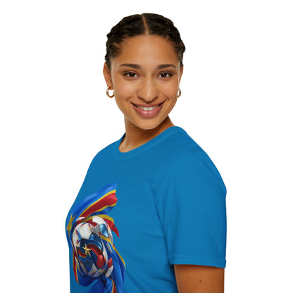 DR Congo Football Flag Exploding Ball T-Shirt Leopards Soccer Graphic Tee