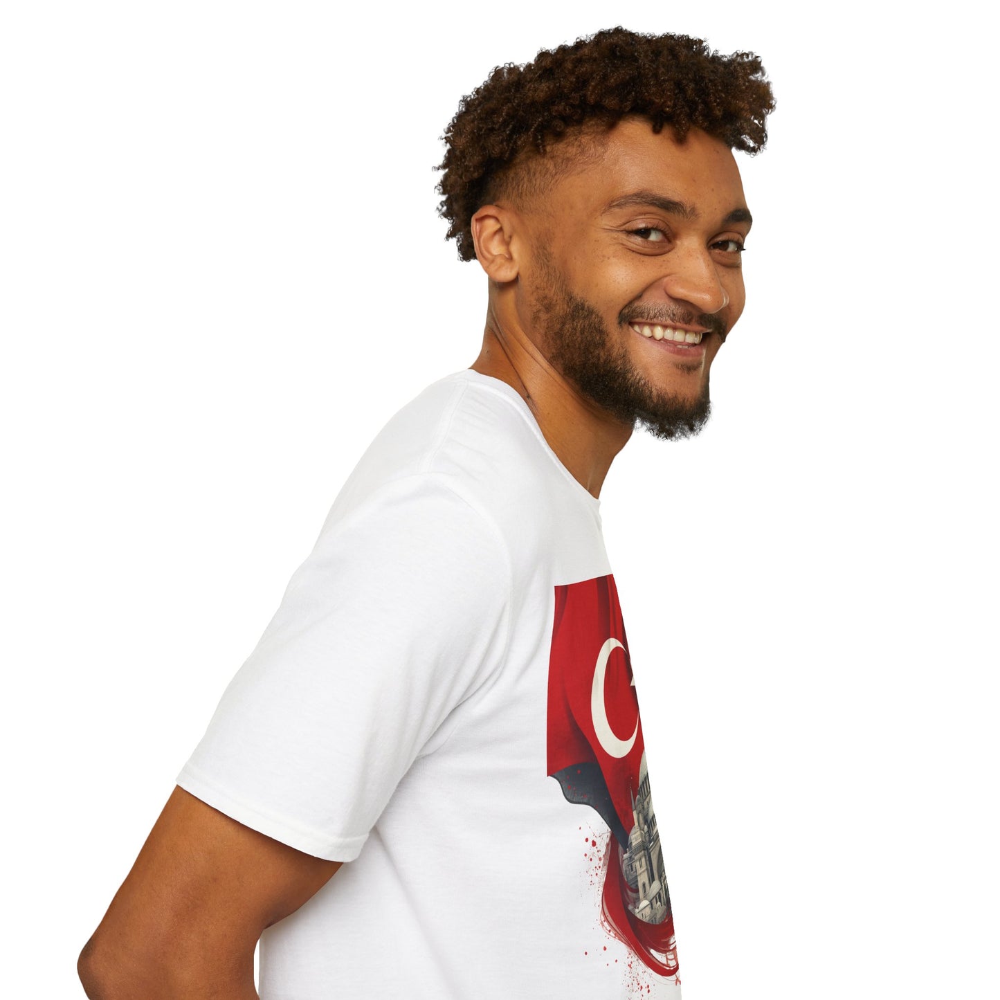 Türkiye Football T-Shirt Turkish Flag & Istanbul Mosque Design Tee