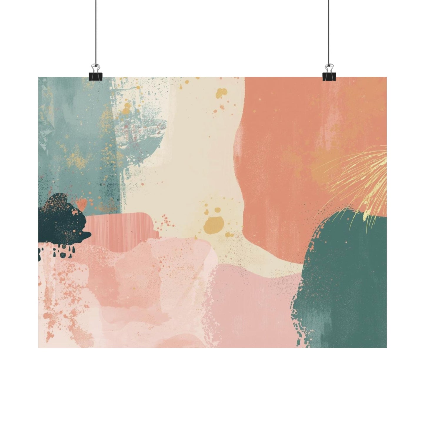 Pastel Abstract Landscape Poster | Matte Horizontal Wall Print