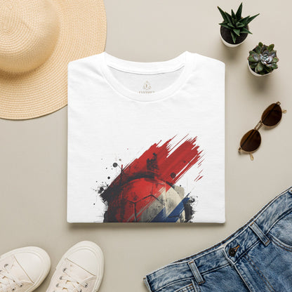 Netherlands Football Flag Abstract Splash T-Shirt Oranje Soccer Graphic Tee