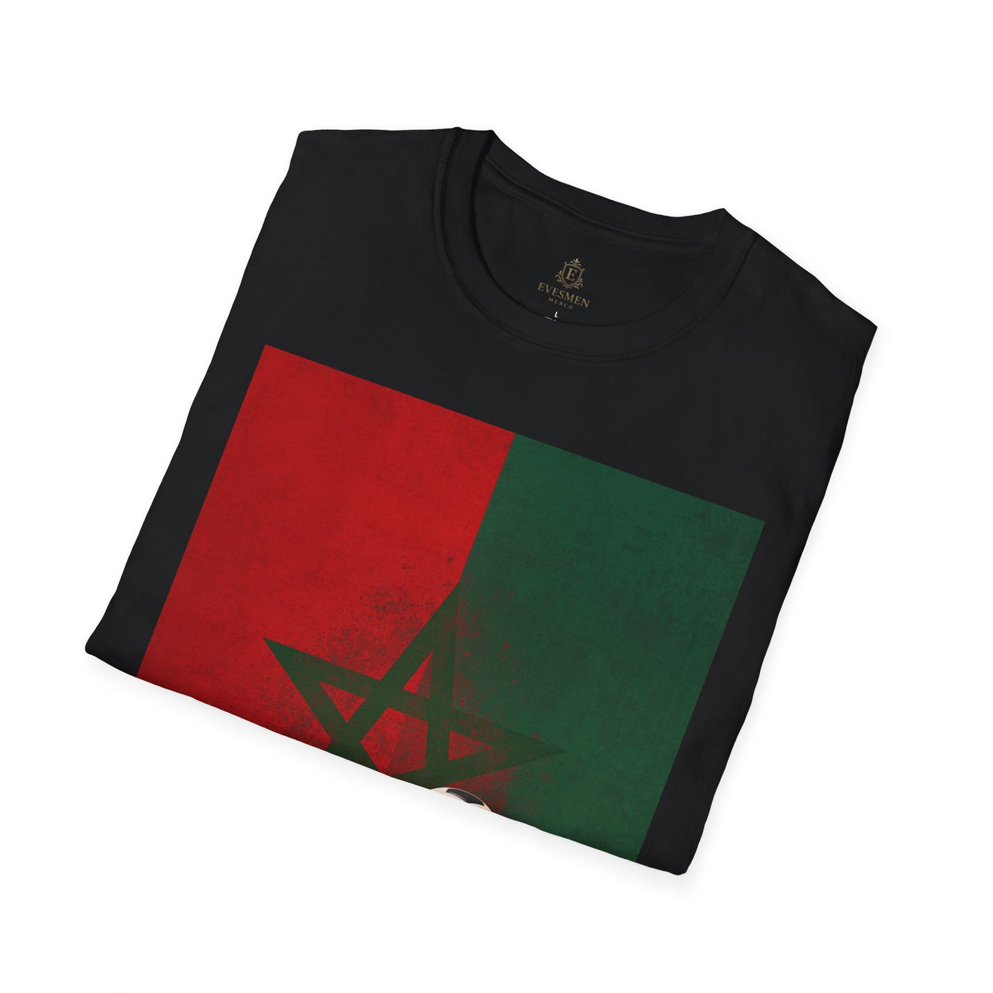 Morocco Flag Mosque Soccer T-Shirt — Moroccan Football Fan Tee