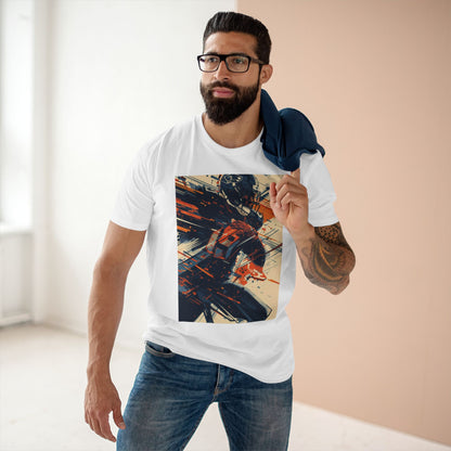 Football Player Action T-Shirt Dynamic Grunge Helmet Design