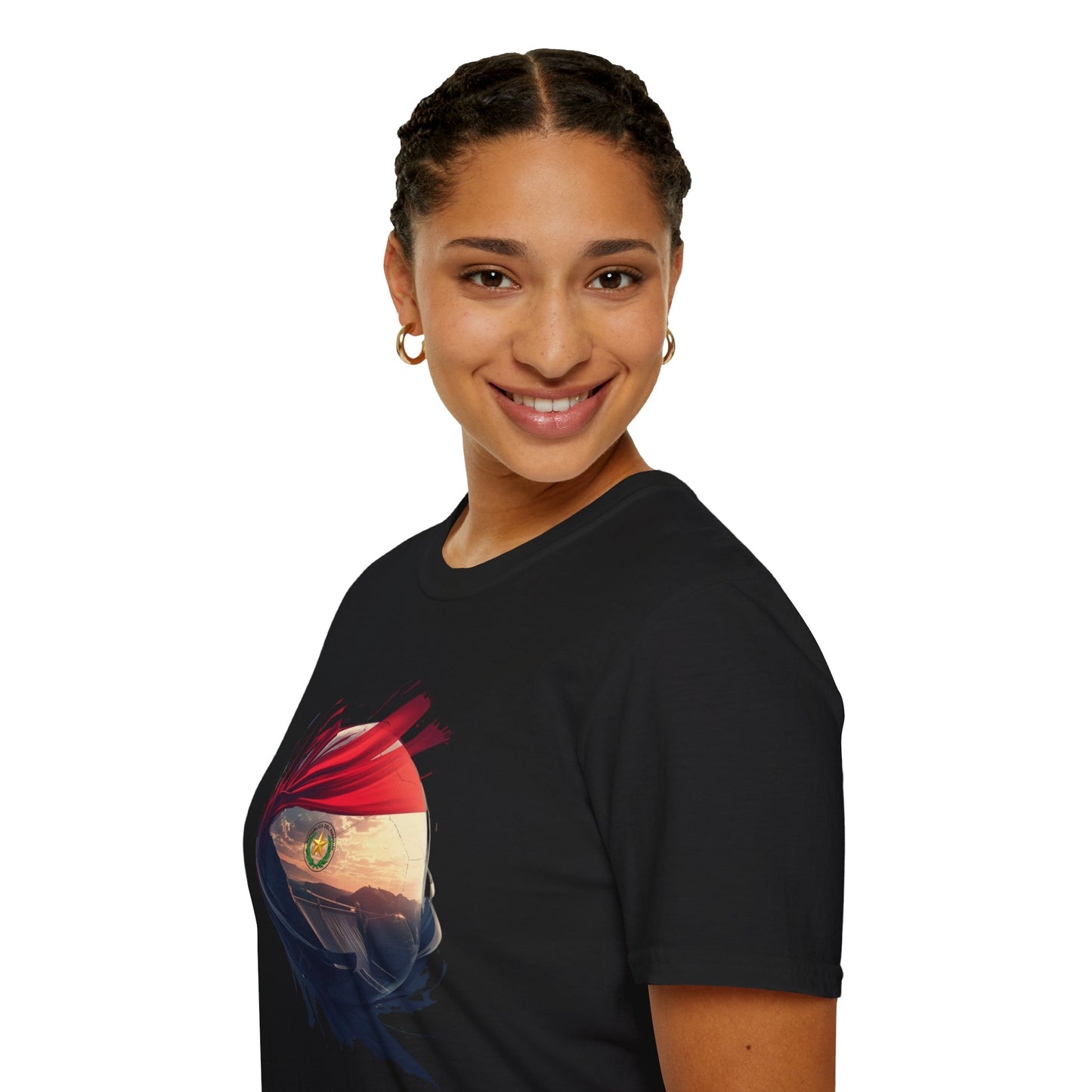 Paraguay Football Flag Graphic T-Shirt La Albirroja Soccer Crest Tee