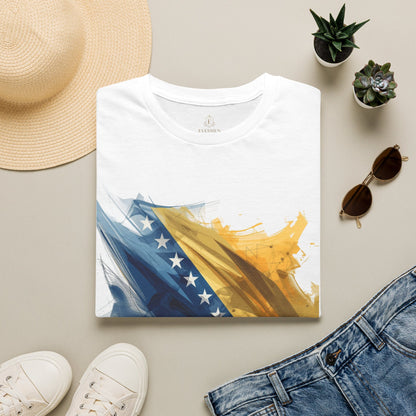 Bosnia and Herzegovina Football Flag Abstract T-Shirt Zmajevi Soccer Graphic Tee