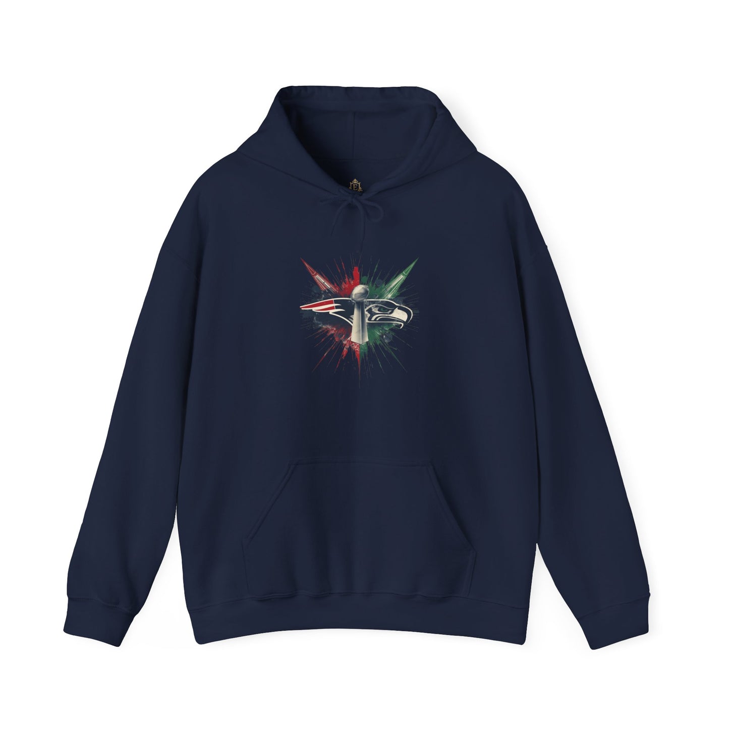 Iconic Football Rivalry Split Logo Hoodie Football Pullover Jacket