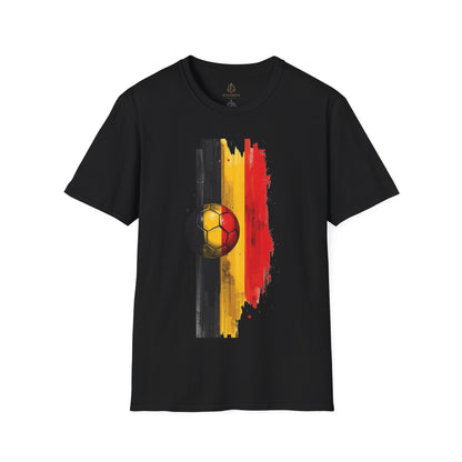 Belgium Football Flag Brushstroke Tee Red Devils Soccer Graphic T-Shirt