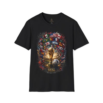 World Cup 2026 Global Flags T-Shirt Cinematic International Flags Fan Tee