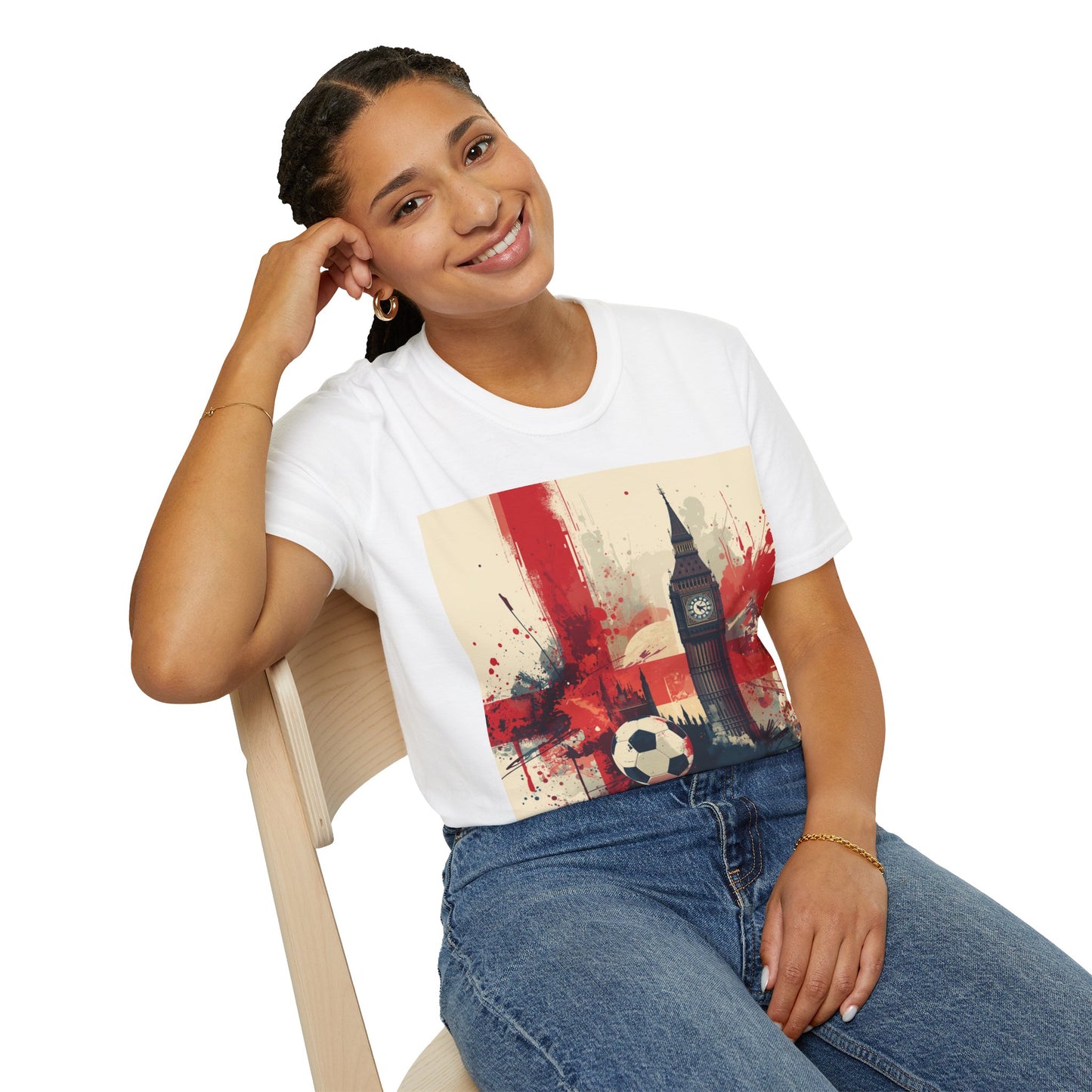 England Football Graphic T-Shirt — Big Ben & Union Flag Soccer Tee