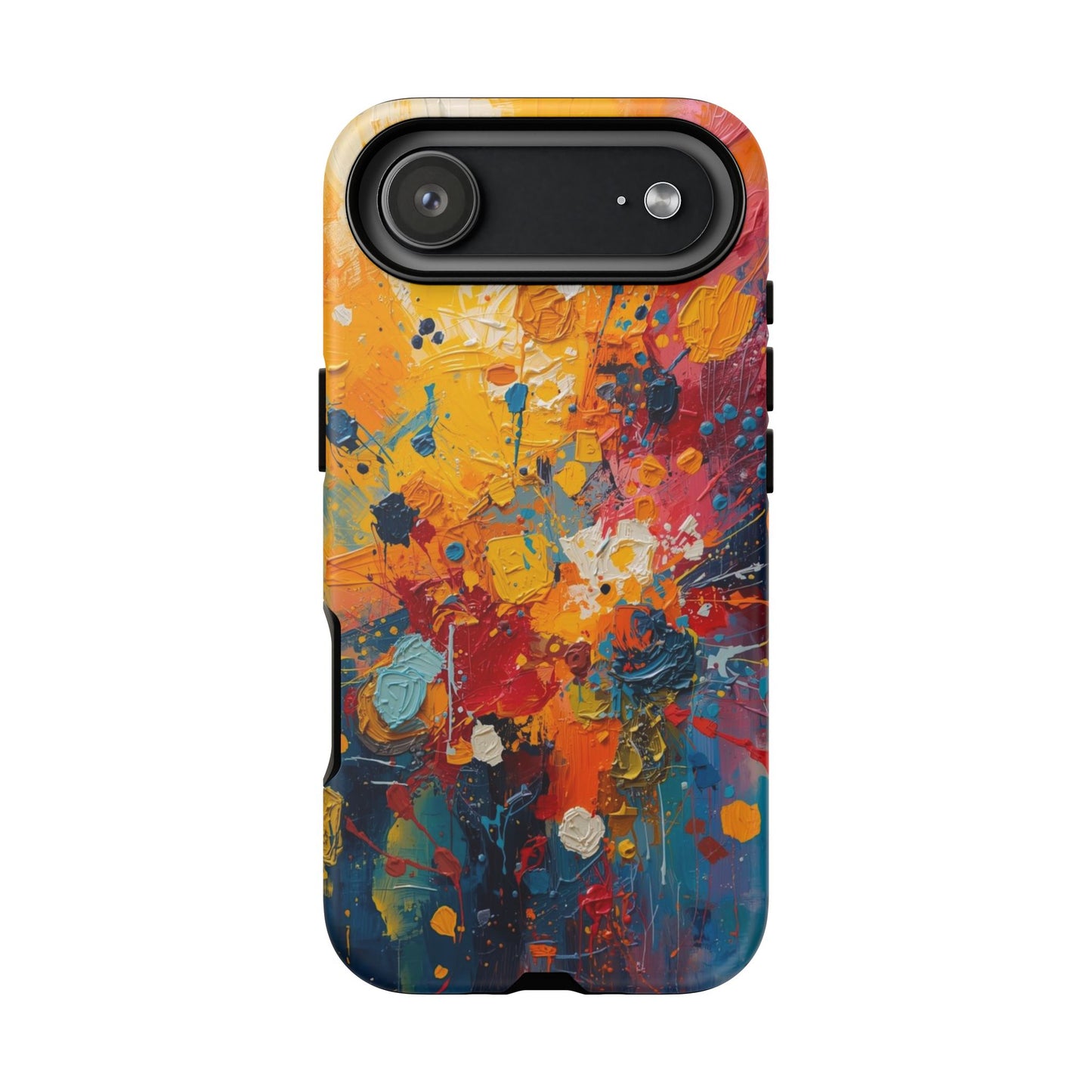 Abstract Color Splash Phone Case — Vibrant Paint Splatter Protective Cover