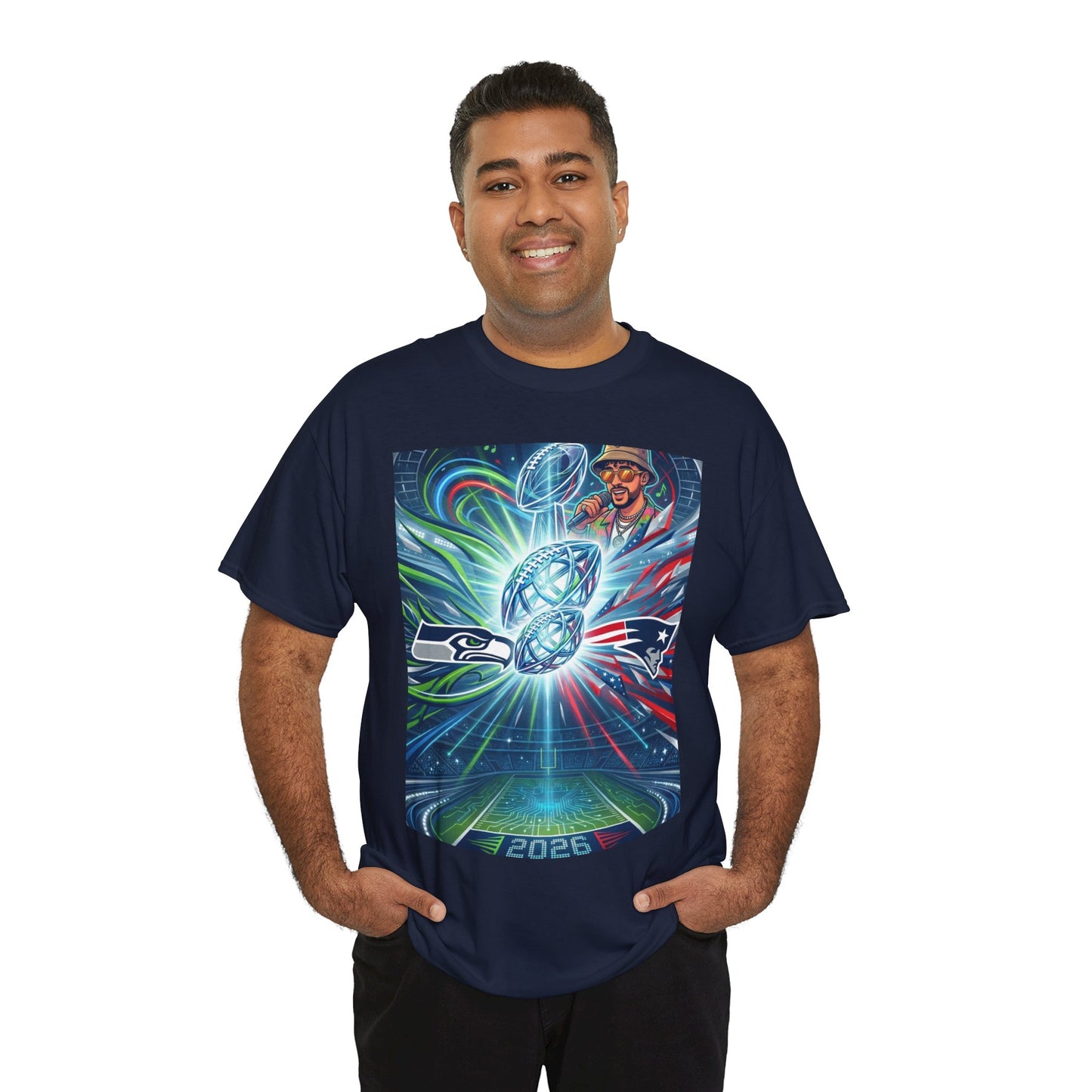 Legendary Championship Matchup Art T-Shirt Football Big Game Poster Tee
