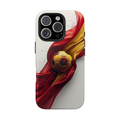 Spanish Flag Soccer Tough Phone Case — Football Fan Protective Cover