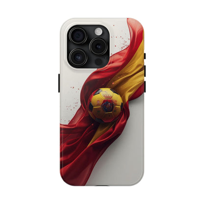 Spanish Flag Soccer Tough Phone Case — Football Fan Protective Cover