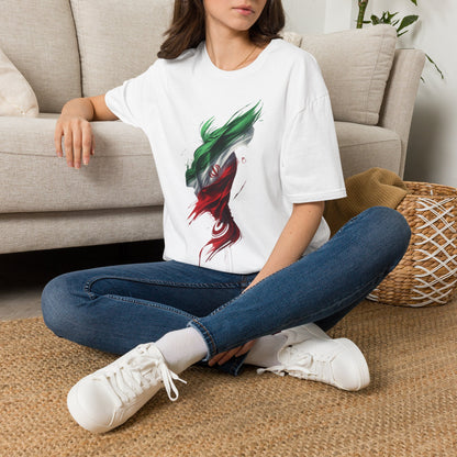 Iran Flag Brushstroke T-Shirt — Artistic Persian Pride Design Tee